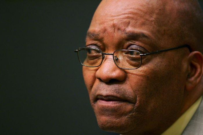 South African President Jacob Zuma listens at a news conference in Cape Town, in this June 14, 2005 file photo.