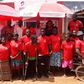 Some of the beneficiaries at the presentation with some dignitaries who graced the occasion in a group photograph as Airtel donated to the challenged
