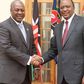 President Mahama (Left) and President of Kenya, Uhuru Kenyatta