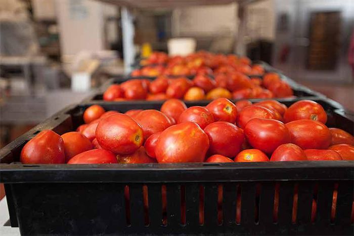 Tomatoes sold in a Ghanaian markets