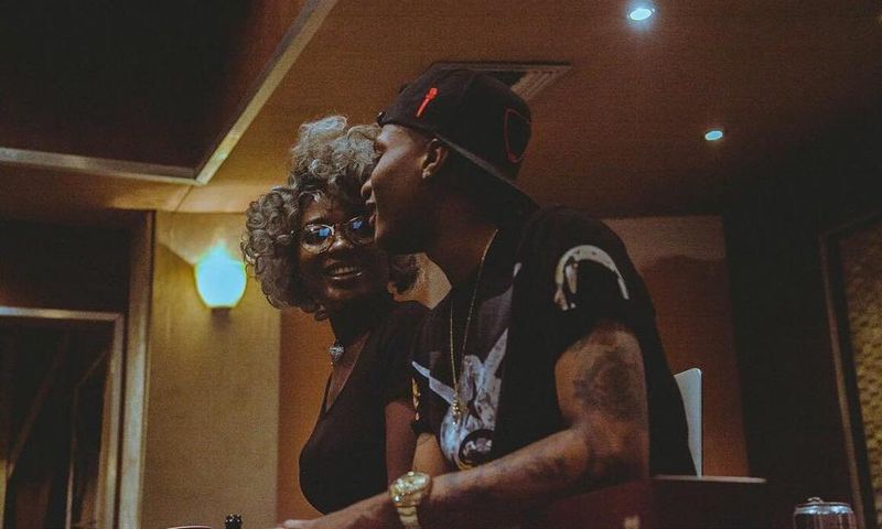 Efya and Wizkid working in the studio