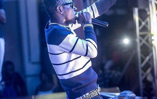 Shatta Wale performing on stage
