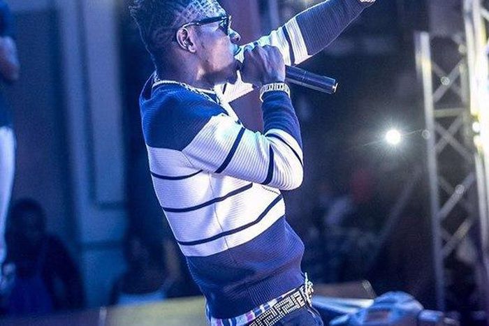 Shatta Wale performing on stage