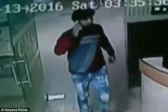 The alleged rapist was caught on CCTV as he entered the private hospital in Bahaduragarh, a city located on the outskirts of New Delhi, India.