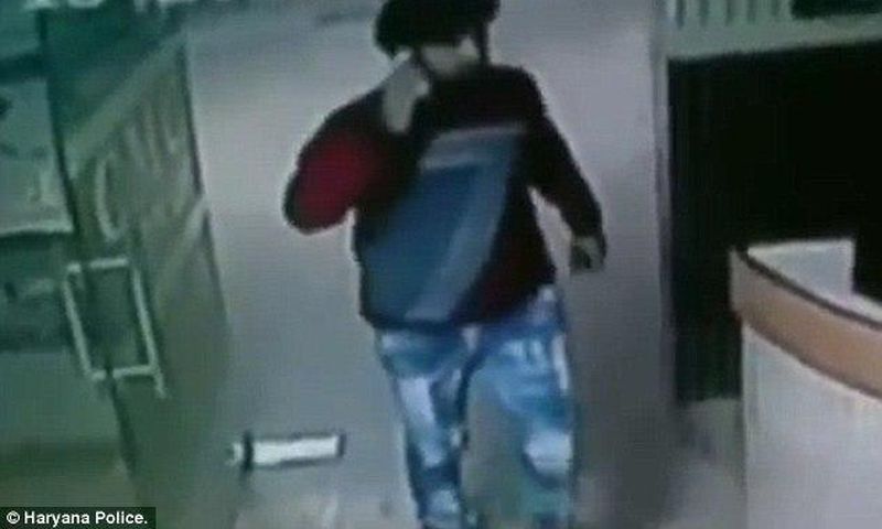 The alleged rapist was caught on CCTV as he entered the private hospital in Bahaduragarh, a city located on the outskirts of New Delhi, India.