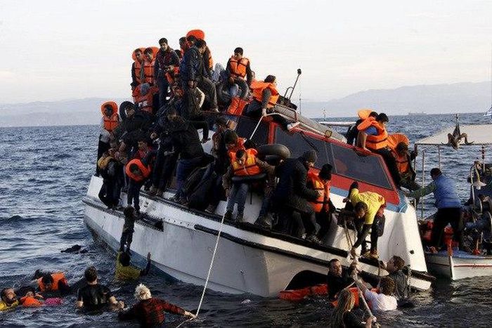 Twelve migrants drown as boat sinks off Greek island