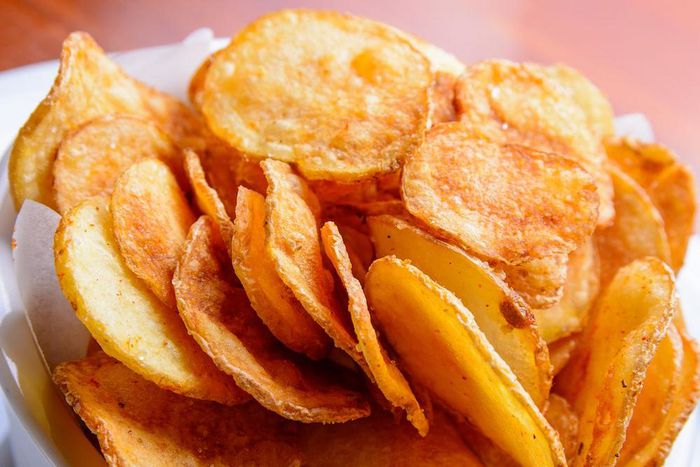 Crunchy potato chips