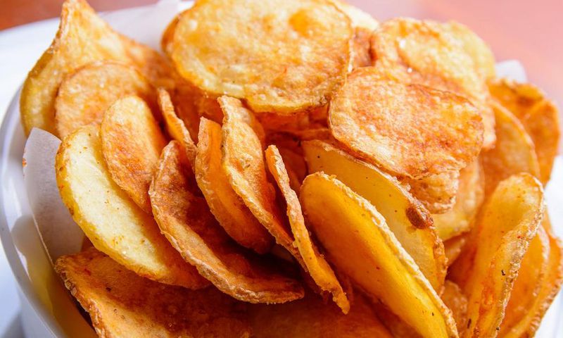 Crunchy potato chips