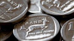 South African Rand coins are seen in this photo illustration taken September 9, 2015.    REUTERS/Mike Hutchings