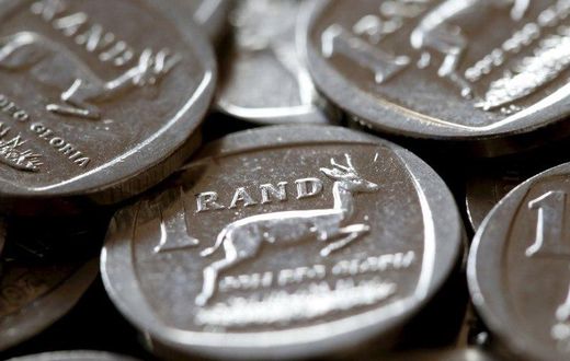 South African Rand coins are seen in this photo illustration taken September 9, 2015.    REUTERS/Mike Hutchings