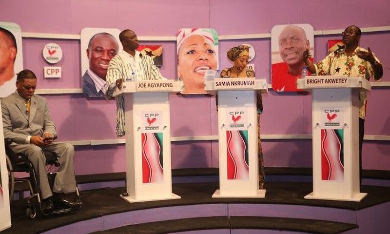 From L-R (Mr. Ivor Greenstreet, Mr Joseph Agyapong, Ms Samia Yaaba Nkrumah and Bright Akwetey)