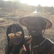 Mr Eazi and Efya take selfie behind the scenes of "Skin Tight" music video
