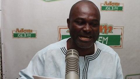 Kennedy Agyapong in Adom FM studios