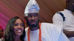 Tiwa Savage and Tee Billz during their traditional wedding