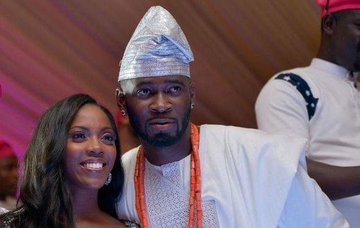 Tiwa Savage and Tee Billz during their traditional wedding