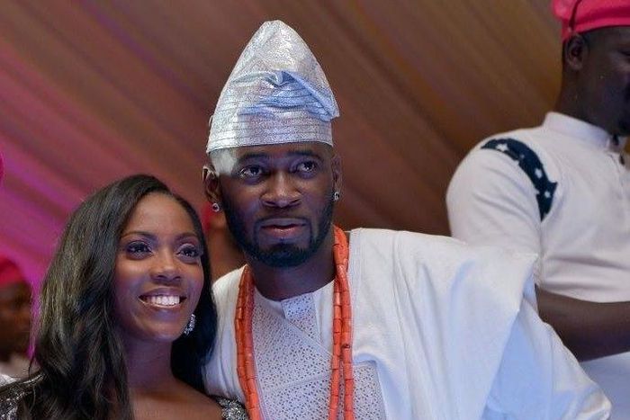 Tiwa Savage and Tee Billz during their traditional wedding