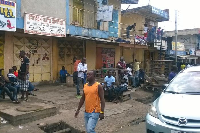 Shops closed in Abossey Okai