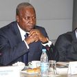 President Mahama, left. Finance Minister Seth Terkper, right.