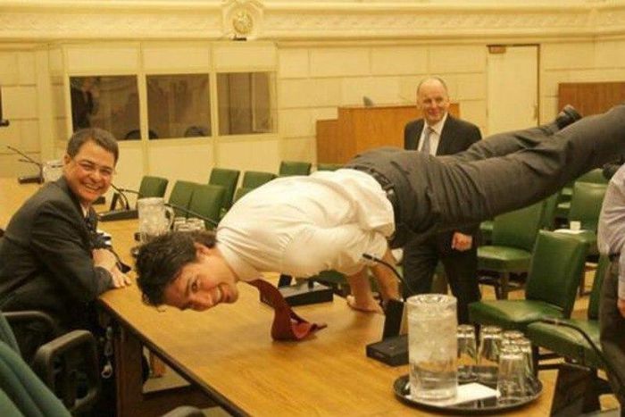 Photo of Canadian prime minister doing yoga is the best thing on the Internet right now