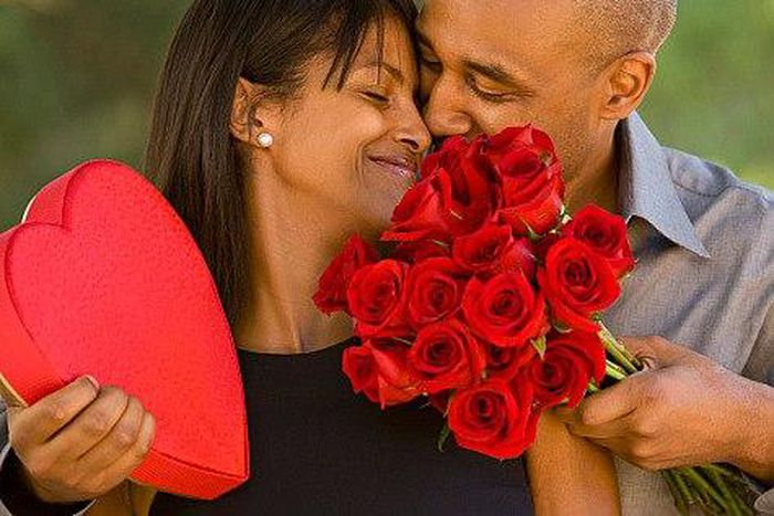 Couple celebrating Valentine's Day