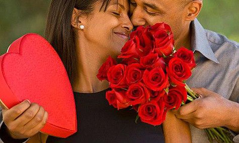 Couple celebrating Valentine's Day