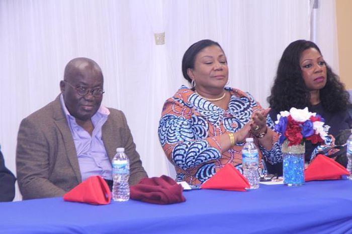 Nana Addo with wife, Rebecca Akufo-Addo (Middle)