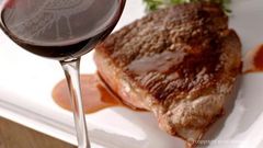 Steak and wine