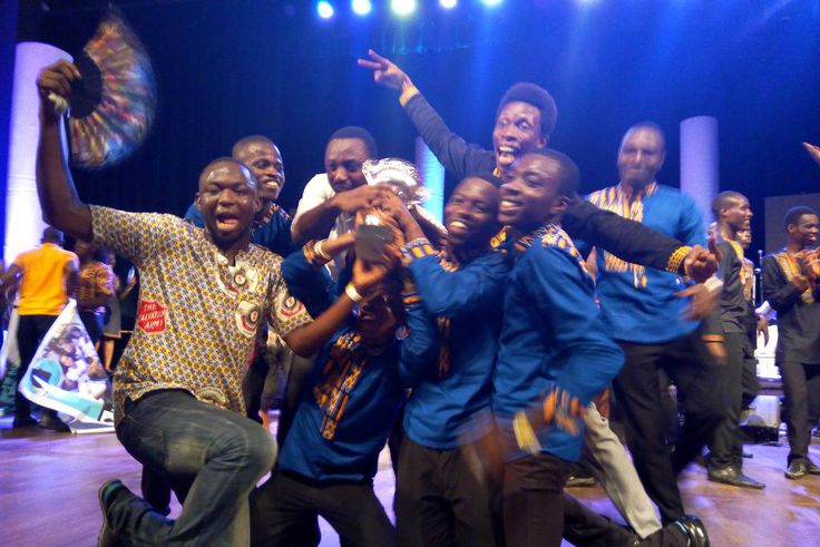 University of Education, Winneba GHAMSU Choir jubilating after emerging winner at the maiden edition of University Gospel Choir of the Year competition.