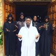 Shatta Wale leads his men to pray