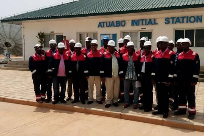 The new board of Ghana Gas at Atuabo Gas Processing Plant