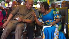 President John Mahama with Education Minister, Prof. Jane Naana Opoku Agyemang