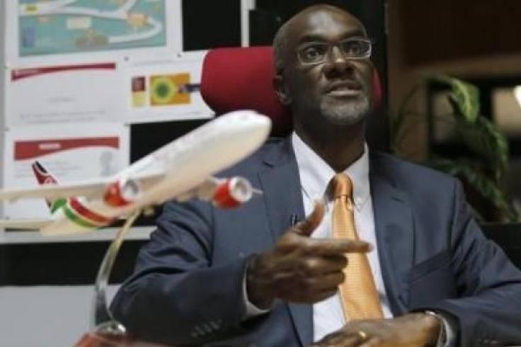 Kenya Airways Chief Executive Officer Mbuvi Ngunze speaks during an interview with Reuters in the capital …