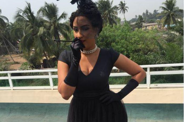 Ghanaian actress, Juliet Ibrahim looking stunning in all black outfit