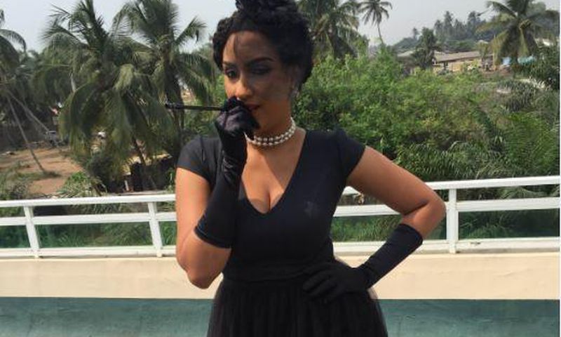 Ghanaian actress, Juliet Ibrahim looking stunning in all black outfit