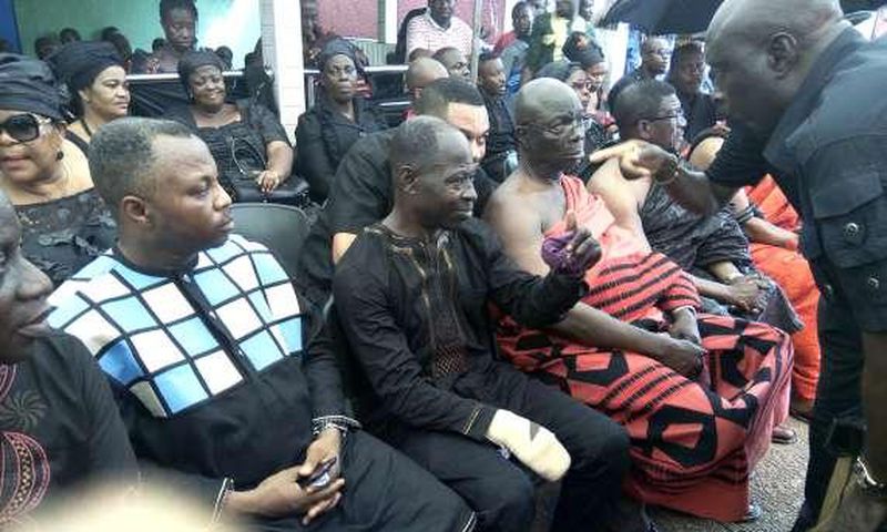 Amakye Dede with a bandage on his right wrist