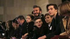 David Beckham and kids at Victoria Beckham's NYC showcase
