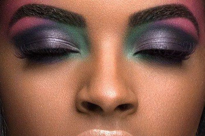 African woman with stunning makeup