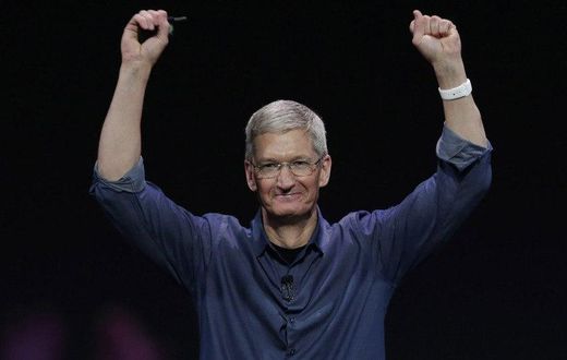 Apple CEO Tim Cook introduces Apple Watch on Sept. 9, 2014, in Cupertino, California.