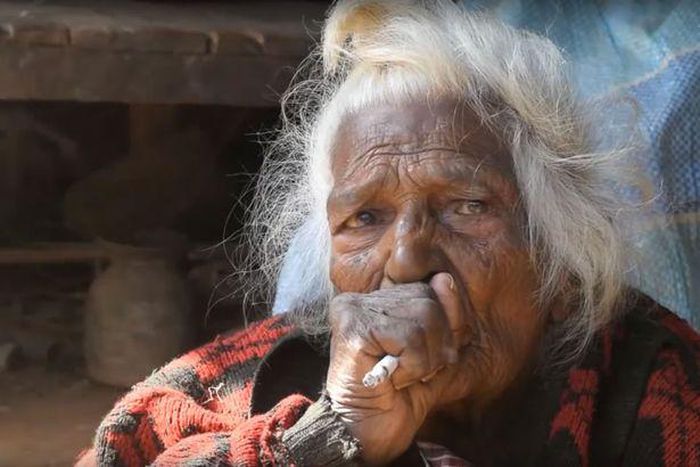 A 112-year-old woman says smoking 30 cigarettes a day is a secret to long life. Batuli Lamichhane, born in March 1903, began smoking at age 17.