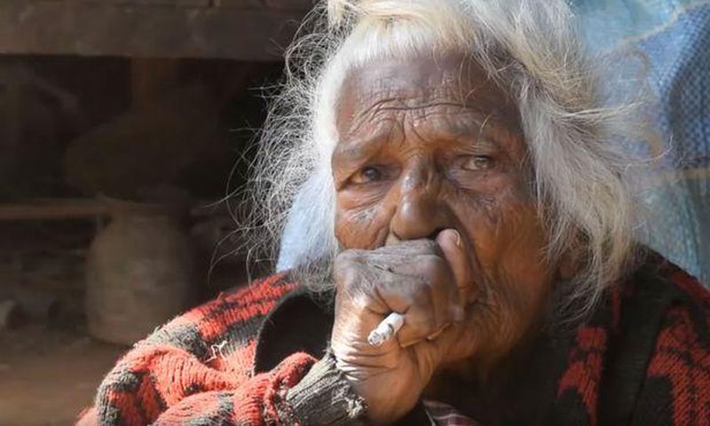 A 112-year-old woman says smoking 30 cigarettes a day is a secret to long life. Batuli Lamichhane, born in March 1903, began smoking at age 17.