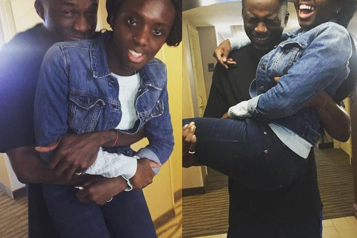 DJ Akuaa and Joey B having fun