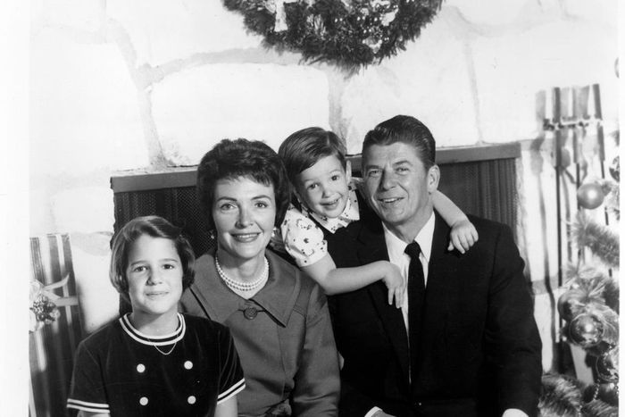 The whole family, including Ronald Jr., then 3.5 years old, and Patricia, 9, greeted viewers during the Christmas Eve episode in 1961