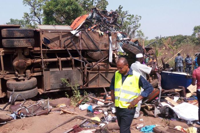 About 70 people perished in an accident involving a Metro Mass bus and a cargo truck