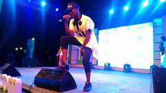 Mr Eazi performing