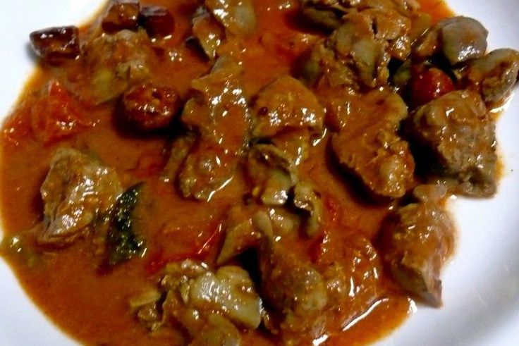 Chicken liver curry