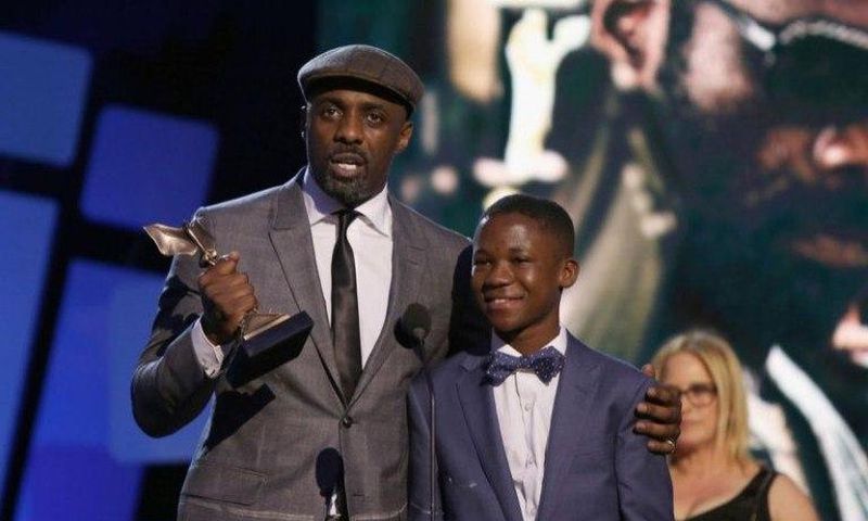Abraham Attah with Idris Elba