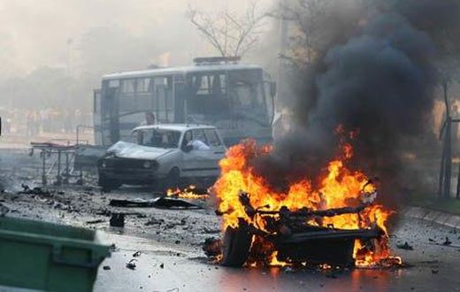 A car burns following an explosion (File Photo)