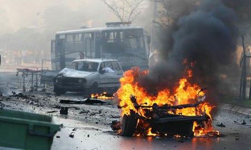 A car burns following an explosion (File Photo)