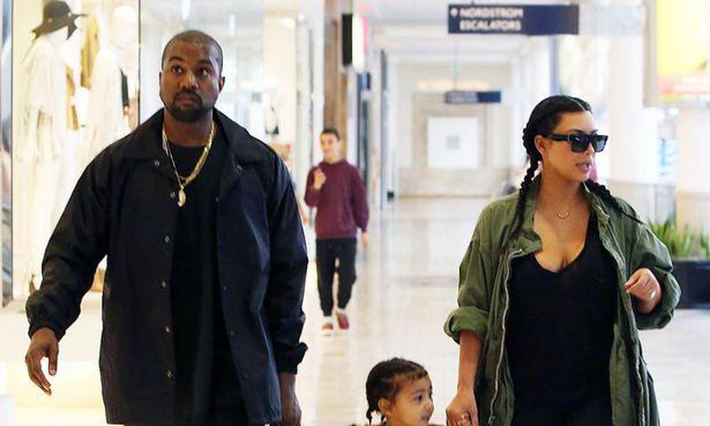 Kanye West, North West and Kim Kardashian West