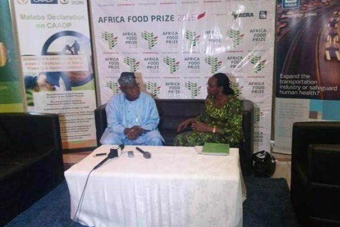 Olusegun Obasanjo , left .